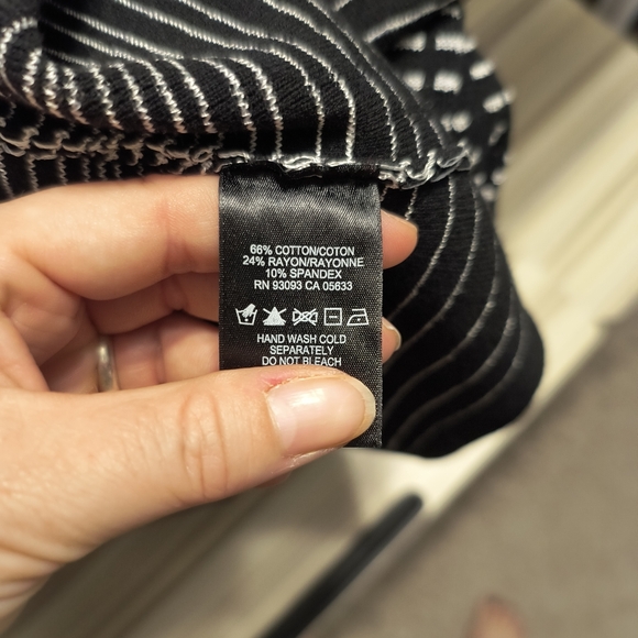 Nic + Zoe Black & White Tunic Houndstooth Blazer Small Stretch 3/4sleeve - Picture 10 of 10